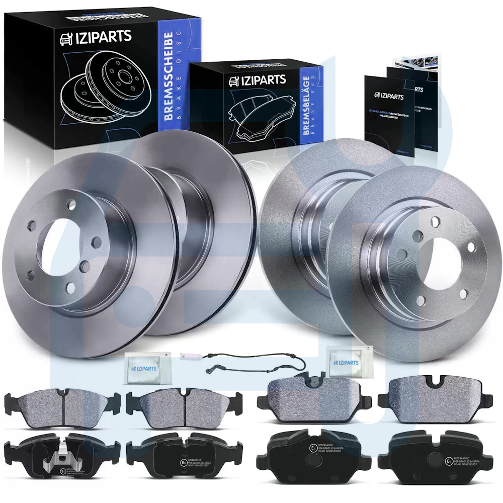 Kit freinage disques plaquettes avant et arrière pour BMW Série 1 E81 E82 E87 E88