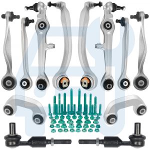 Kit Réparation Bras de Suspension Essieu Avant 14 Pièces pour Audi A4 B6 B7