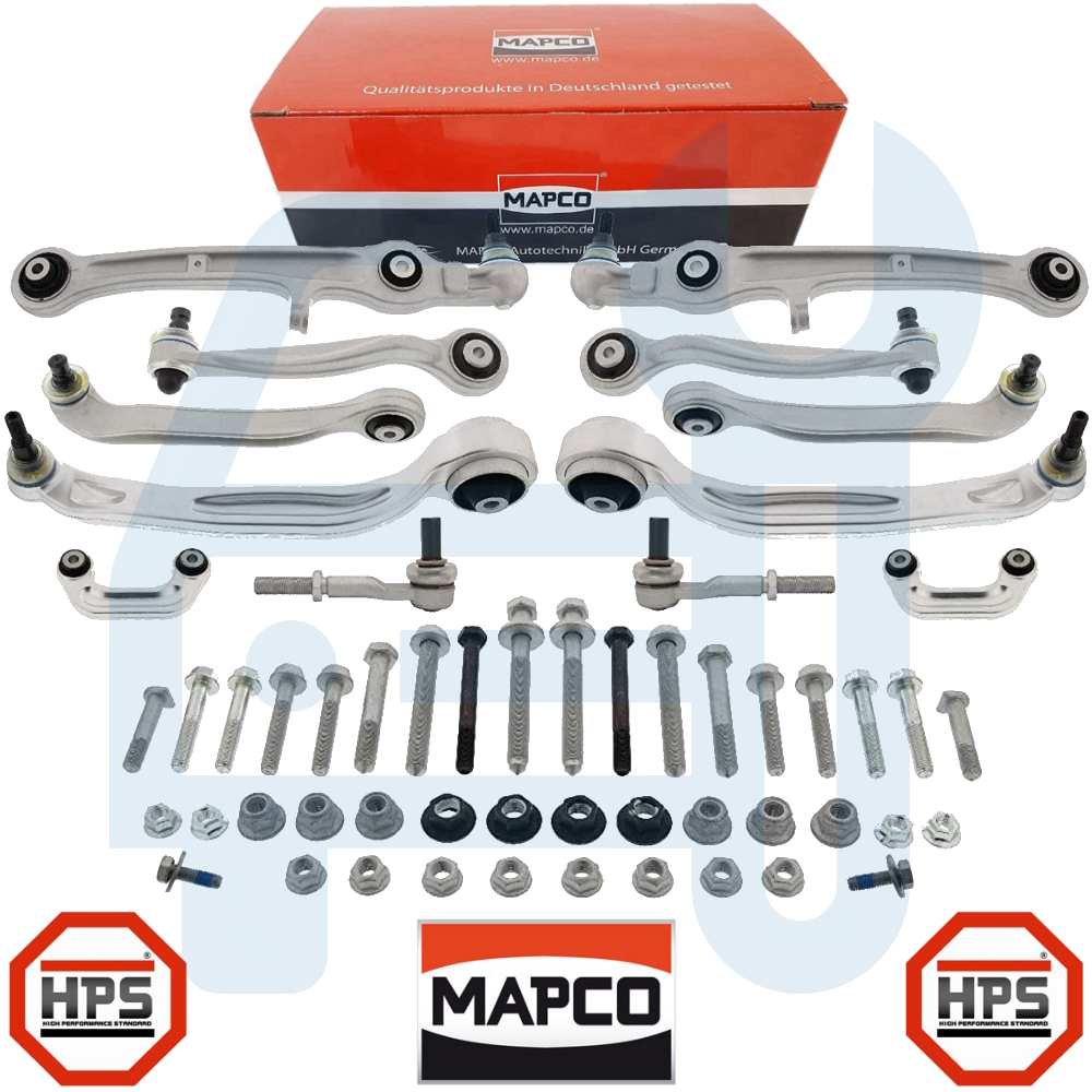 Kit Triangle Bras de Suspension Avant 14 Pieces pour Audi A6 C6 Allroad 4FH