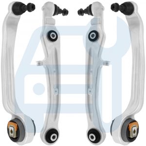 Kit Triangle Bras de Suspension Avant Inférieur 4 Pièces pour Audi A8 4E VW Phaeton 3D