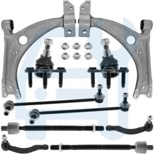 Kit Triangle Bras de Suspension Avant 10 Pièces pour Audi TT 8J