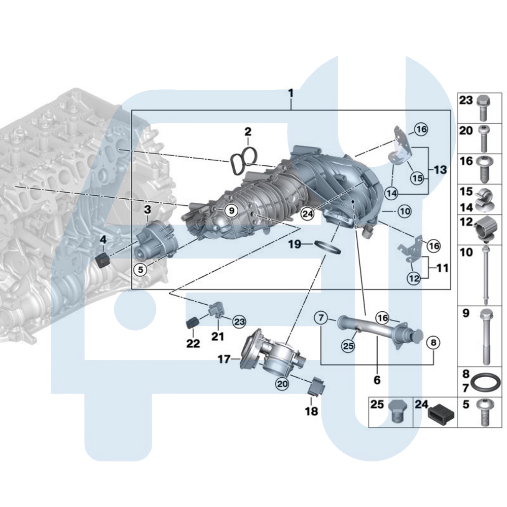 BMW 5 E60 E61 520D X1 E84 X3 E83 N47 Tube Collecteur Admission Air Actionneur – Image 2