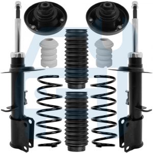 BMW X5 E53 98-06 Kit Amortisseurs Gaz Coupelles Butée Ressorts Soufflet Av Avant