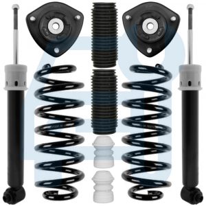 BMW X5 E53 98-06 Kit Amortisseurs Gaz Coupelles Butée Ressorts Soufflet Arrière