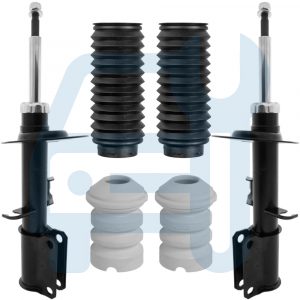 BMW X5 E53 98-06 AMORTISSEURS GAZ BUTÉE SOUFFLET KIT PROTECTION ESSIEU AVANT KIT