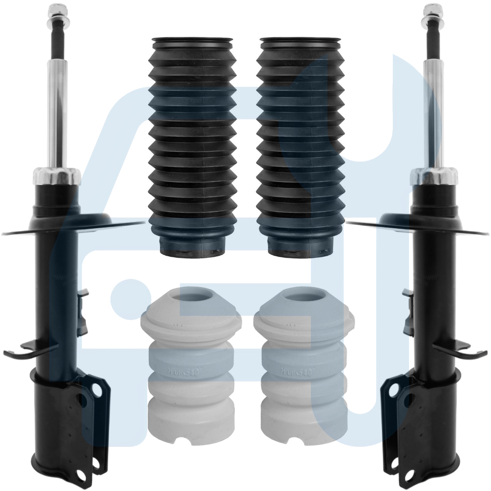 BMW X5 E53 98-06 AMORTISSEURS GAZ BUTÉE SOUFFLET KIT PROTECTION ESSIEU AVANT KIT