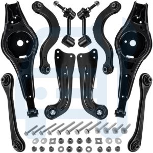 Kit Triangle Bras de Suspension Arrière 10 Pièces pour Audi A3 8P 8PA Sportback