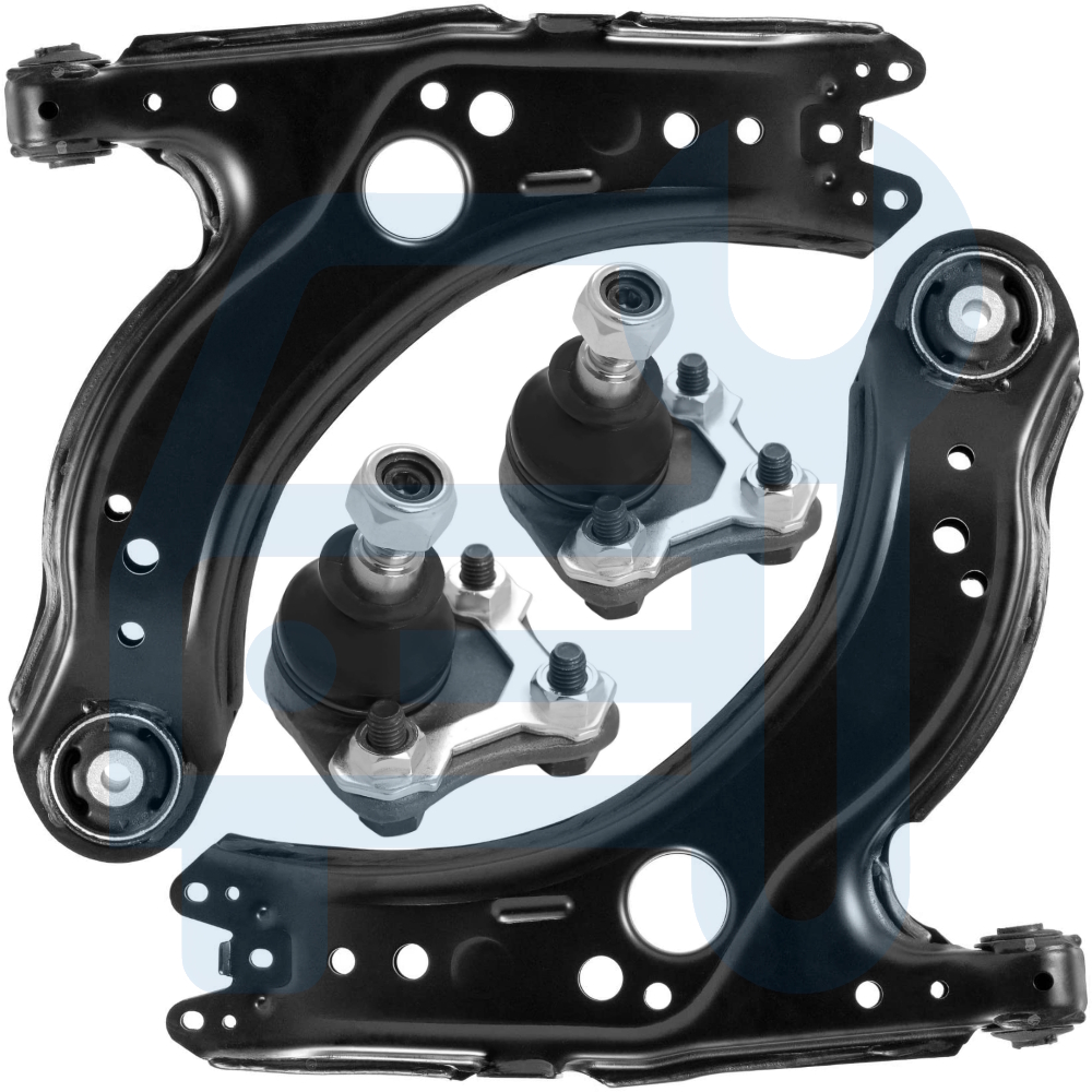 Kit Triangle Bras de Suspension Avant 4 Pièces pour Audi A3 8L Seat Leon 1M VW Golf 4