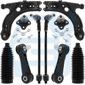 AUDI A3 8L VW GOLF IV 4 BORA TRIANGLE BRAS DE SUSPENSION SOUFFLET 12 PCS AVANT