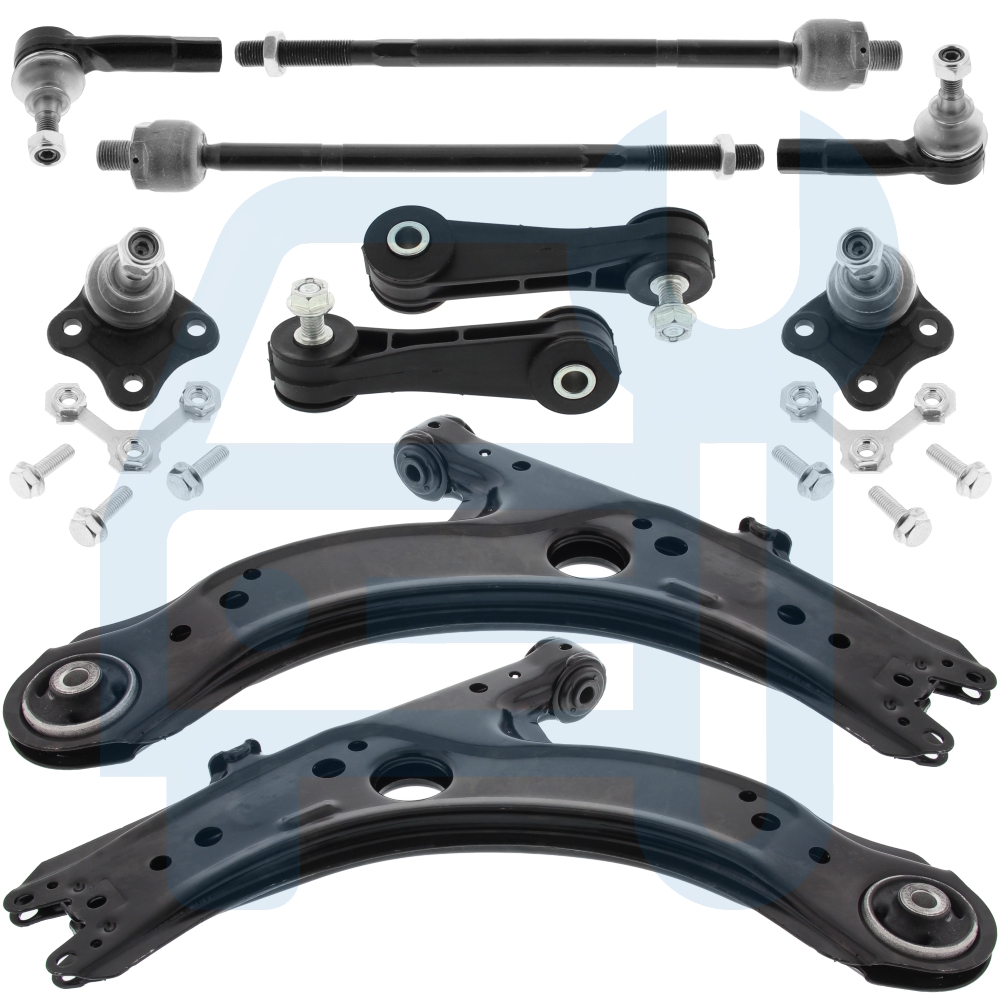 Kit Triangle Bras de Suspension Avant 10 Pièces pour Audi A3 8L