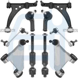 Kit Triangle Bras de Suspension Avant 10 Pièces pour Alfa Romeo 166