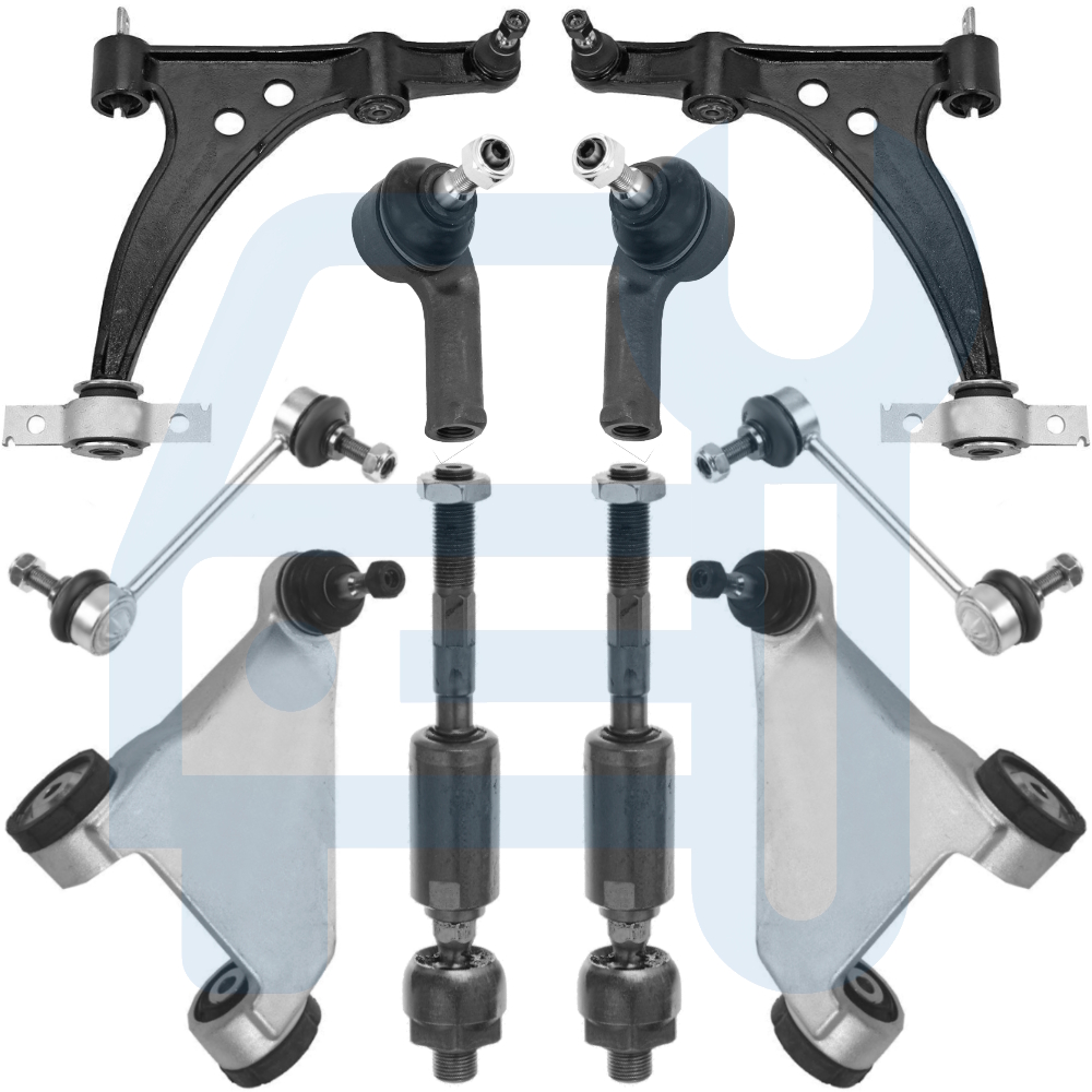 Kit Triangle Bras de Suspension Avant 10 Pièces pour Alfa Romeo 166