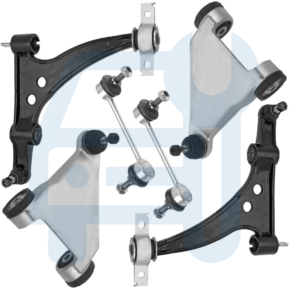 Kit Triangle Bras de Suspension Avant 6 Pièces pour Alfa Romeo 166