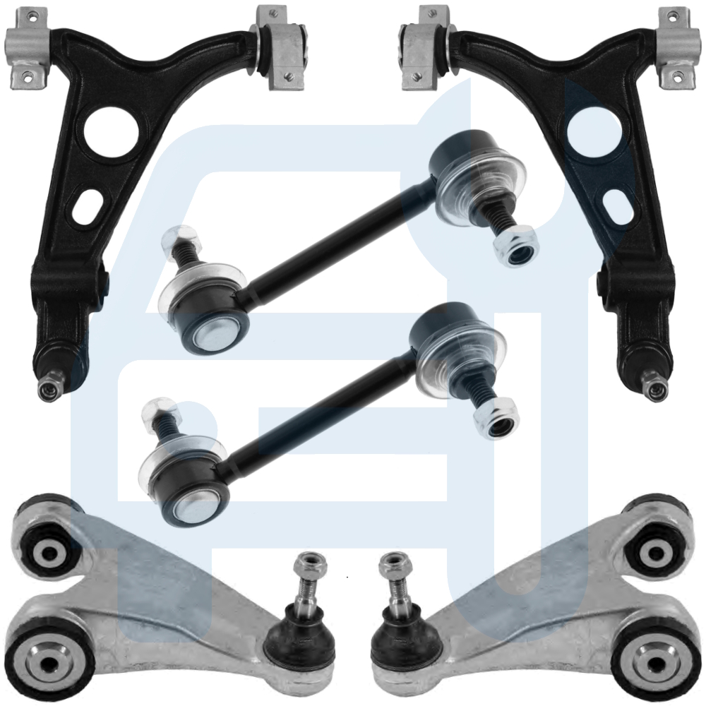Kit Triangle Bras de Suspension Avant 6 Pièces pour Alfa Romeo 147
