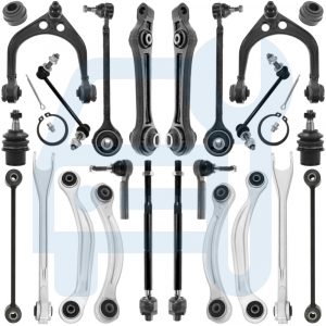 Kit Triangle Bras de Suspension Essieu Avant & Arrière 24 Pièces pour Chrysler 300C