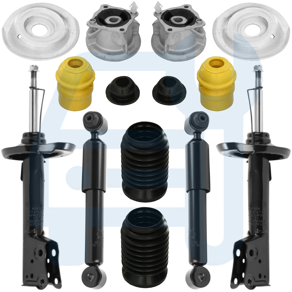 Kit Amortisseurs Gaz Butée Soufflet Coupelles Avant & Arrière pour Mercedes Classe A W168