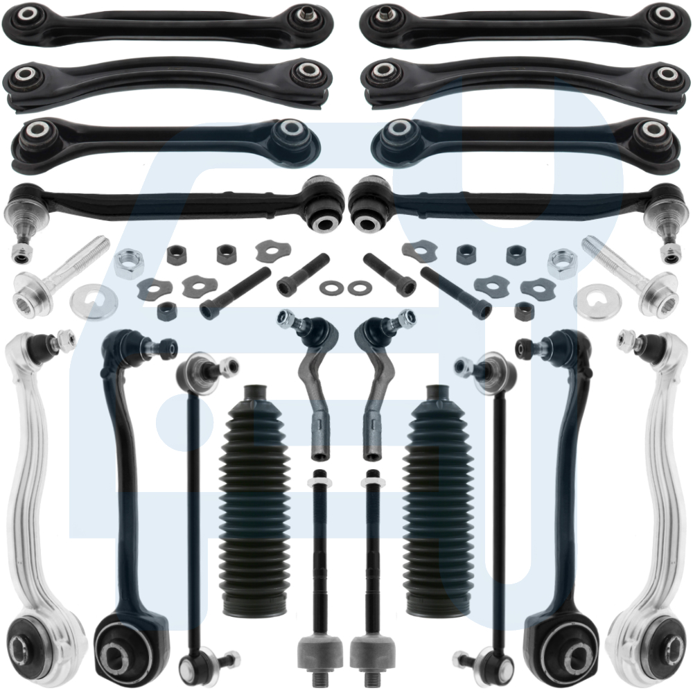 Kit Triangle Bras de Suspension Avant & Arrière 21 Pièces pour Mercedes Classe C W203 S203