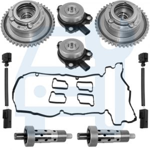 Kit Réparation Arbre à Cames AAC Poulie Pignon Capteurs Soupapes pour Mercedes Type M271