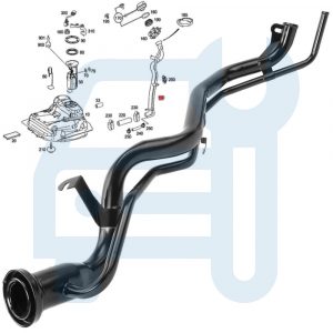 Goulotte de Remplissage Réservoir de Carburant pour Mercedes Classe A W169
