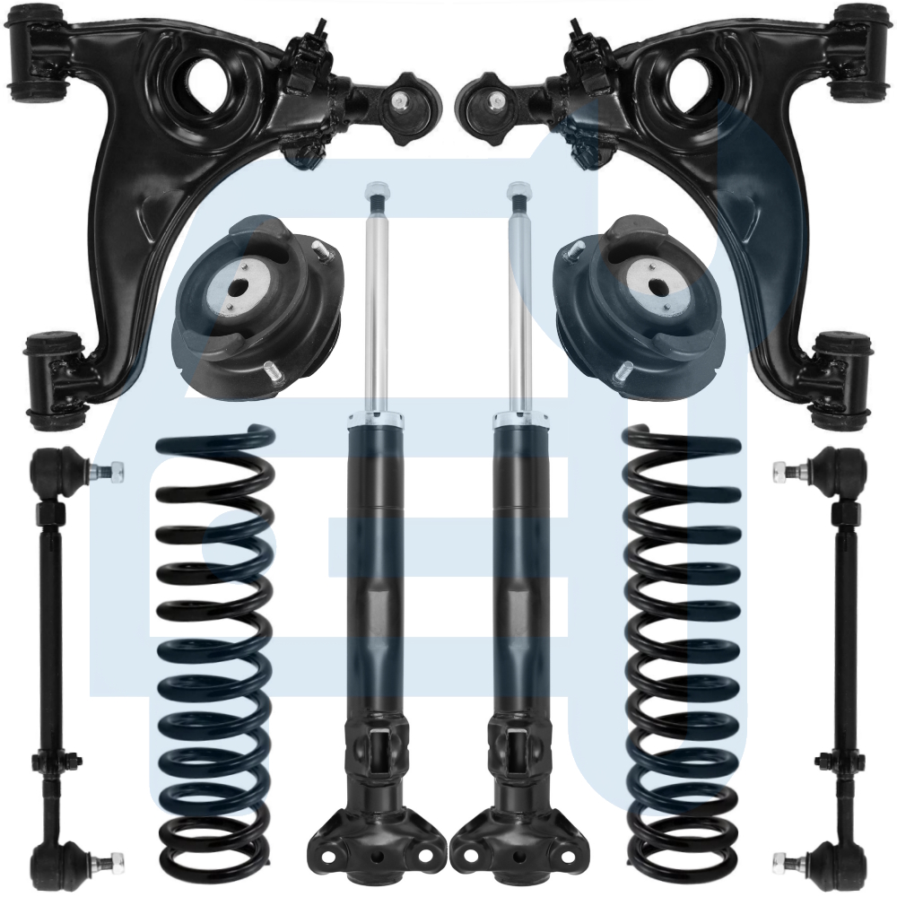 Kit Triangle Bras de Supension Amortisseurs Gaz Avant pour Mercedes Classe E W124 S124 A124 C124