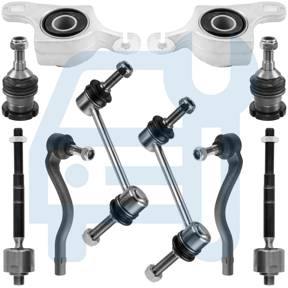 Kit Réparation Silent Bloc Rotules Essieu Avant 10 Pièces pour Mercedes ML W164 GL X164