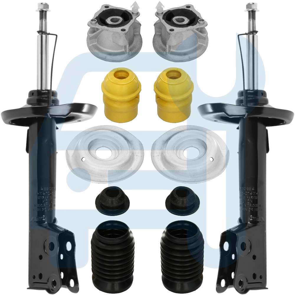 Kit Amortisseurs Gaz Butée Soufflet Coupelles Avant pour Mercedes Classe A W168