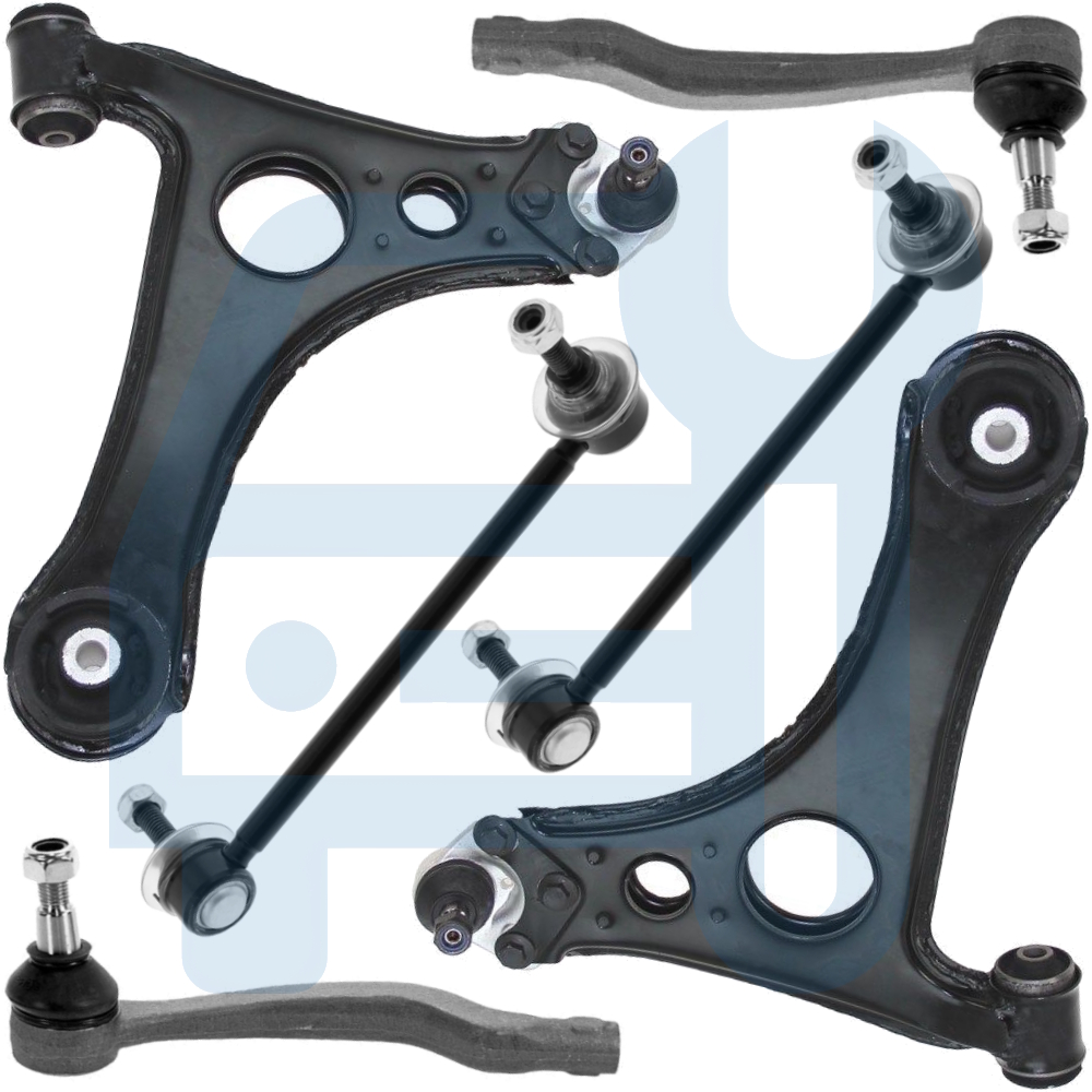 Kit Triangle Bras de Suspension Avant 6 Pièces pour Mercedes Classe A W168