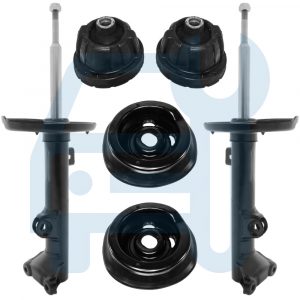 Kit Amortisseurs Gaz Soufflets Avant 4 Pièces pour Mercedes Classe C W203 S203 CL203
