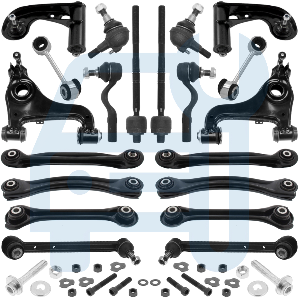 Kit Triangle Bras de Suspension Avant & Arrière 21 Pièces pour Mercedes Classe E W210 S210