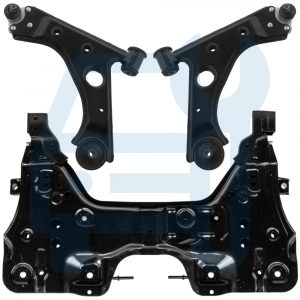 OPEL CORSA D BERCEAU SUPPORT MOTEUR KIT TRIANGLE BRAS DE SUSPENSION ROTULE AVANT