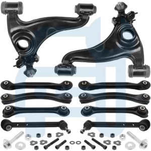 Kit Triangle Bras de Suspension Avant & Arrière 11 Pièces pour Mercedes Classe E W124 S124