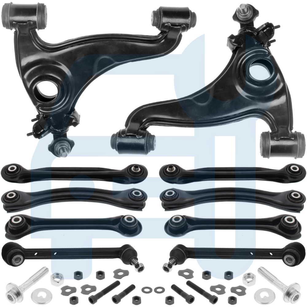 Kit Triangle Bras de Suspension Avant & Arrière 11 Pièces pour Mercedes Classe E W124 S124